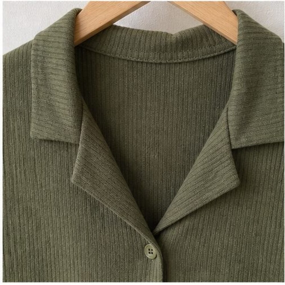 Olive Button Blouse - Picture 4 of 6
